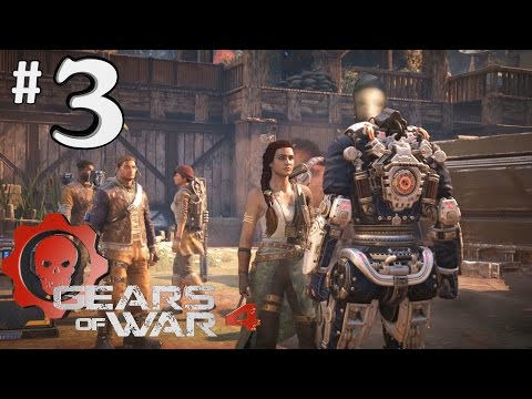 GEARS OF WAR 4 VILLAGE DEFENCE - GoW4 Walkthrough Part 3 - Xbox One Gameplay