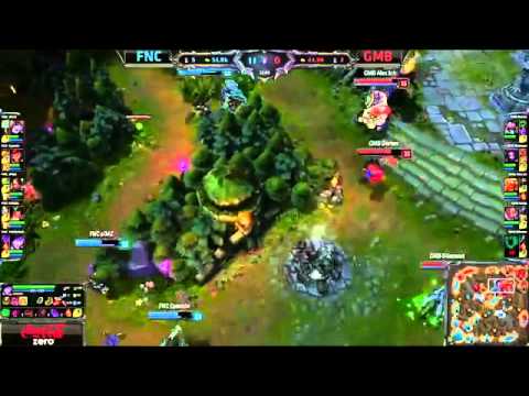 Fnatic xPeke Nidalee VS Gambit Alex Ich Gragas Highlights   EU LCS 2014 Spring W7D2 MUST SEE