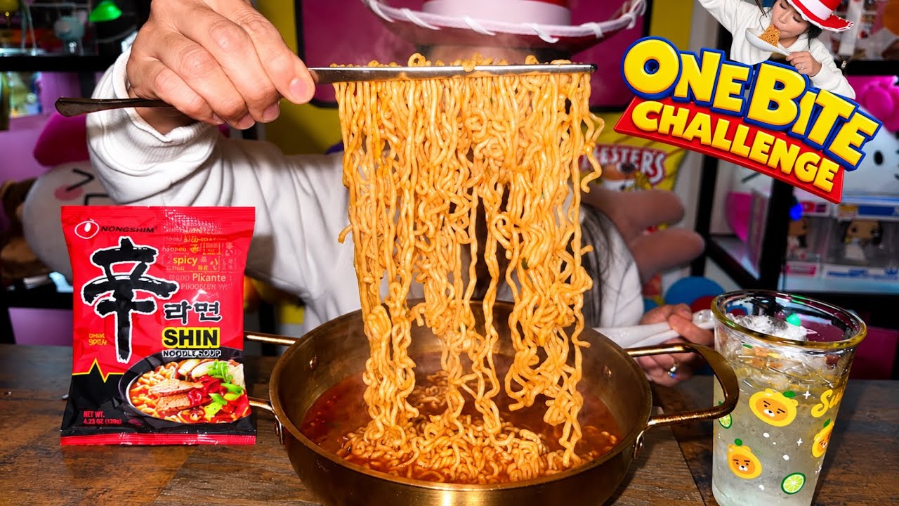 Can I Eat an ENTIRE Pack of Noodles in ONE BITE?! 