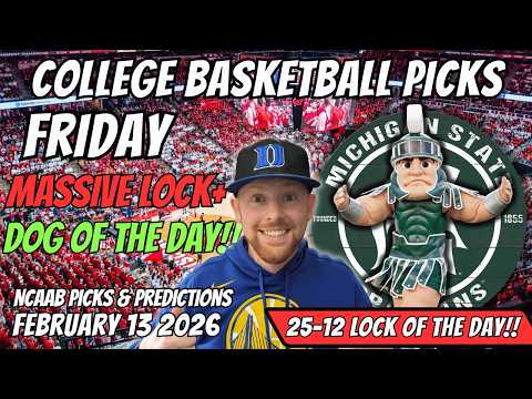 College Basketball Picks Today Friday 2/13/2026 | Free NCAAB Best Bets, Props, and Predictions
