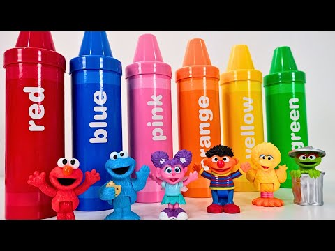 Best Toddler Learning Video With Color Crayon Surprises | Learn Colors with Sesame Street