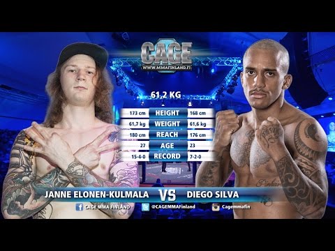 CAGE 39 Janne "Jamba" Elonen-Kulmala vs Diego Silva Full Fight MMA