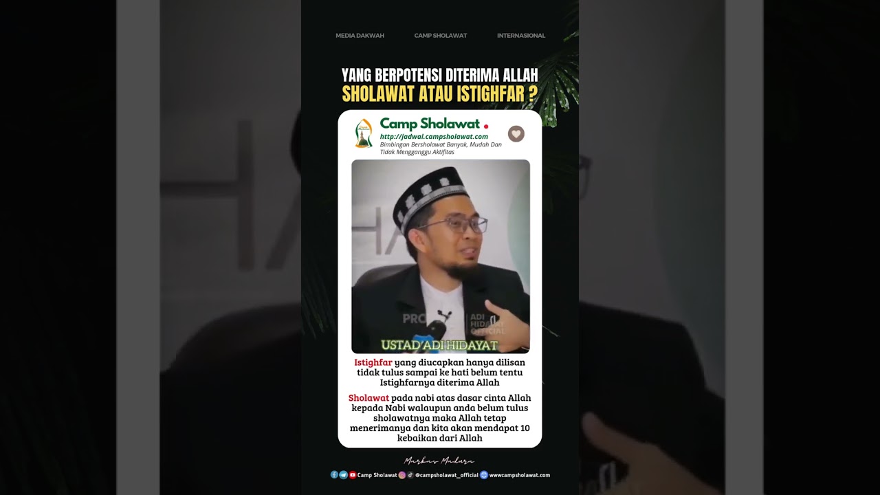 Thumbnail SHOLAWAT PASTI DI TERIMA – USTADZ ADI HIDAYAT