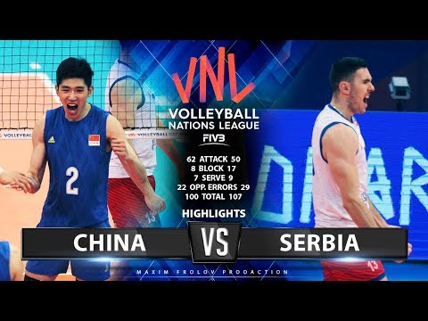 China vs Serbia | Highlights Men's VNL 2019