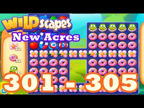 Wildscapes: New Acres Level 301 - 305 HD Gameplay | 3 match puzzle | android | 302 | 303 | 304 | IOS