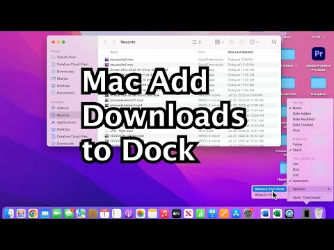 How to Get Downloads Folder Back on Dock - MacBook