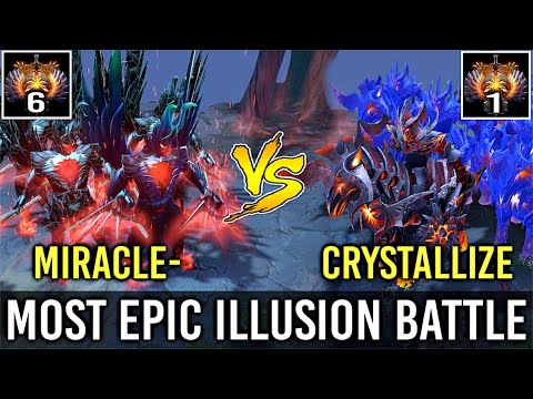 EPIC BATTLE Miracle vs Crystallize Top 1 vs Top 6 MMR - Chaos Knight vs Terrorblade Imba 7.27 Dota 2