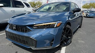 2026 Honda Civic Sport Hybrid - Blue Lagoon Pearl - Walkaround