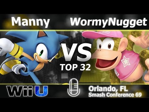 Noble|Manny (Sonic) vs. PPG|WormyNugget (Diddy & Mewtwo) - Top 32 Smash Wii U - SC:69