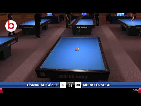 OSMAN ADIGÜZEL & MURAT ÖZSUCU Bilardo Maçı - 2020 TK 1.ETAP ANTALYA-4.ÖN ELEME