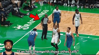 Ref Makes a Bizarre Call and Karl Anthony Towns Does Not Like It