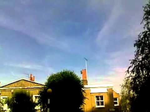Chem-trails over Stockwell, south london.
