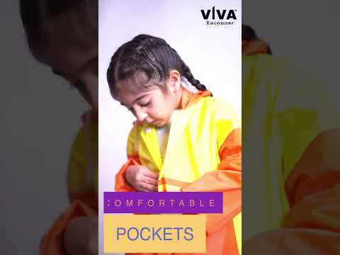 Unisex viva rainwear kids raincoat aqua pvc