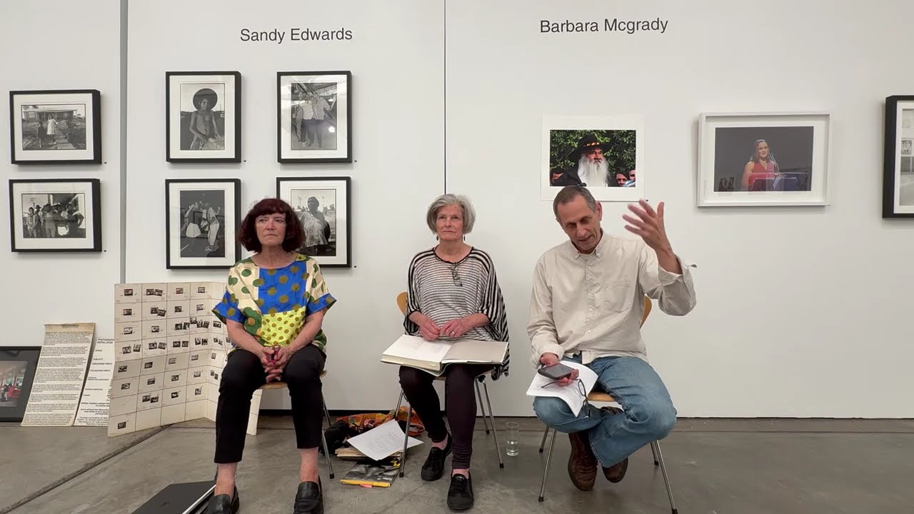 Sandy Edwards panel discussion at Art Atrium with  Moshe Rosenzveig and Catherine De Lorenzo 2025