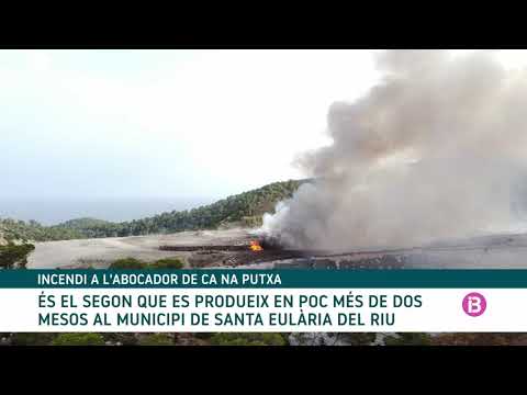 Segon incendi a l'abocador de Ca Na Putxa en menys de 2 mesos