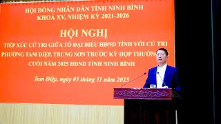Hội nghị tiếp xúc cử tri phường Tam Điệp, phường Trung Sơn với Tổ đại biểu HĐND tỉnh khóa XV, nhiệm kỳ 2021-2026