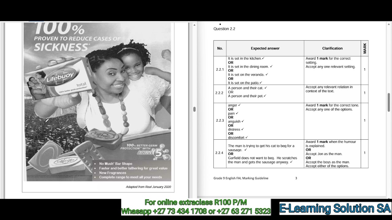 Grade 9 First additional language GEC Exam 2025 part 1 Term 4