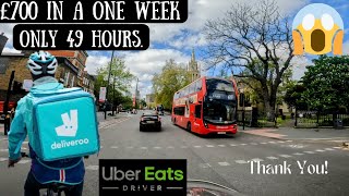 delivery driver uk jobs deliveroo and Uber eats food delivery £700.00 in a one week bike delivery