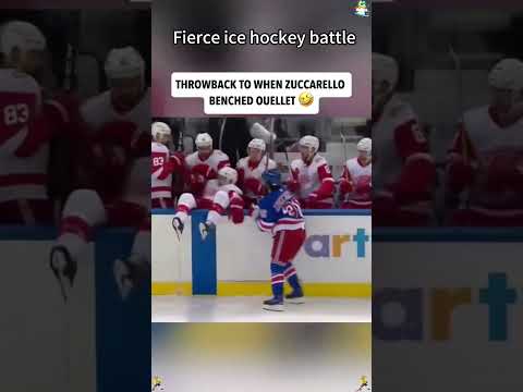 Fierce ice hockey battle #Ice Hockey#Collision #intense