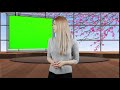 Beautiful Girl In Front Of A Green Screen Virtual Studio