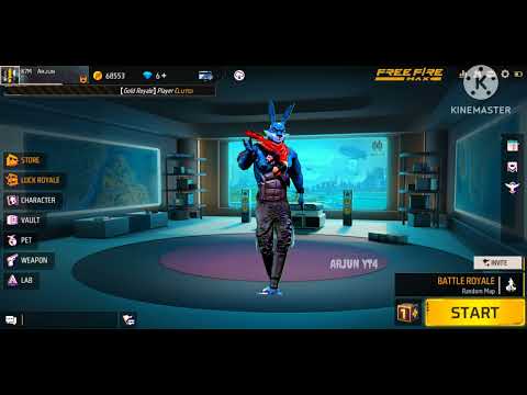 white 444 Dance on lobby - Garena free fire - ARJUN YT4