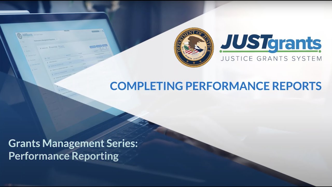 JustGrants Performance Reporting