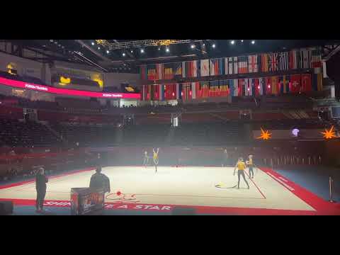 Polina Karika Hoop Podium Trainings - European Championships Baku 2023