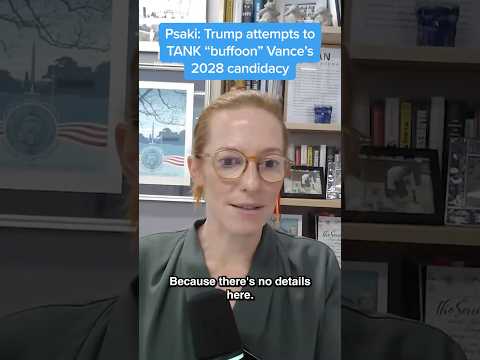Psaki: Trump attempts to TANK 'buffoon' Vance's 2028 candidacy