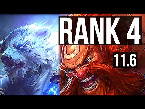 VOLIBEAR vs GRAGAS (JUNGLE) | Rank 4, 5/2/8 | KR Challenger | v11.6