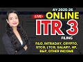Online ITR 3 Filing 2025 26