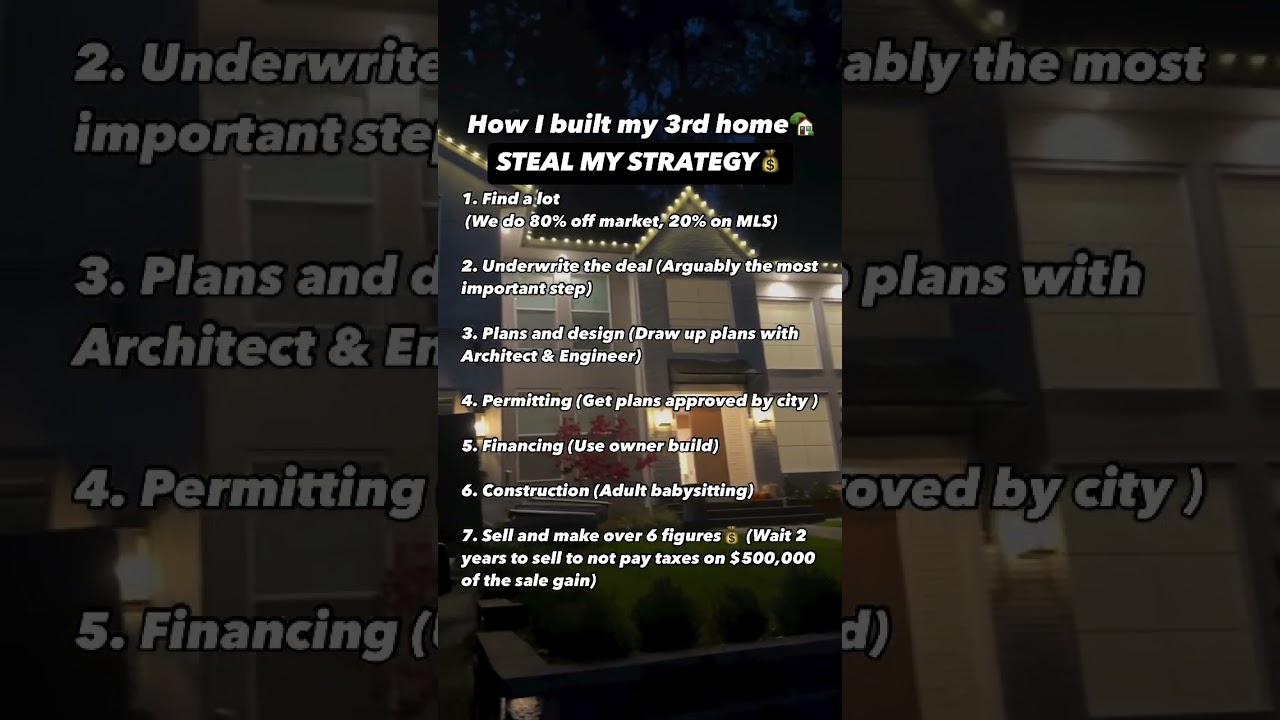 Hit the link in my bio to receive our FREE pdf on our detailed 7 step building process🏡💰 #explore