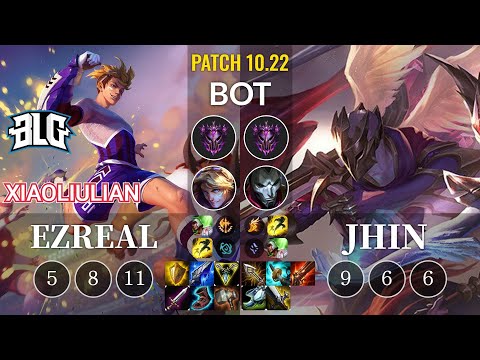BLG xiaoliulian Ezreal vs Jhin Bot - KR Patch 10.22