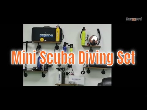 DEDEPU Scuba Diving Tank Air Oxygen Cylinder Underwater Diving Set With Adapter & Storage Box
