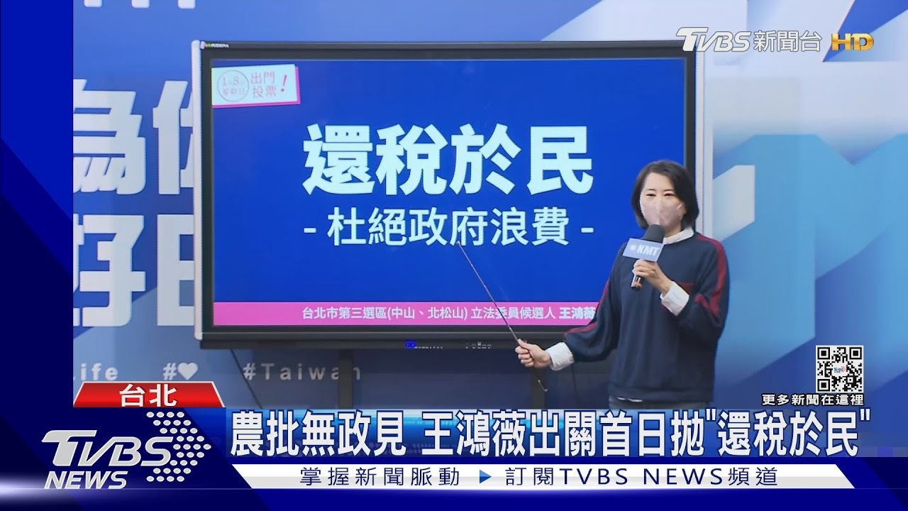 農批無政見 王鴻薇出關首日拋「還稅於民」