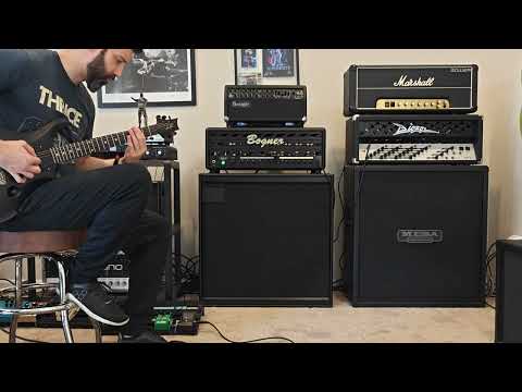 Soldano SLO100 vs Bogner Uberschall Rev Green Chug comparison with Maxon OD808