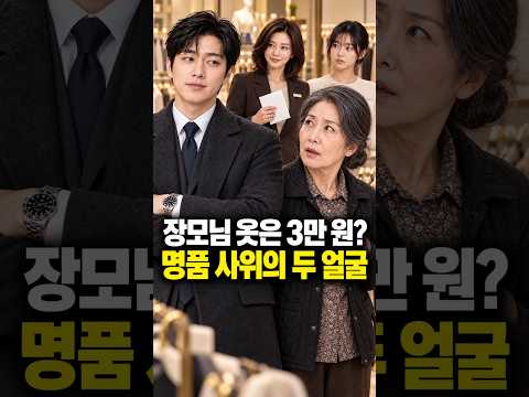 명품 두르고 장모님 옷은 3만 원? 사위의 두 얼굴 #shorts #드라마