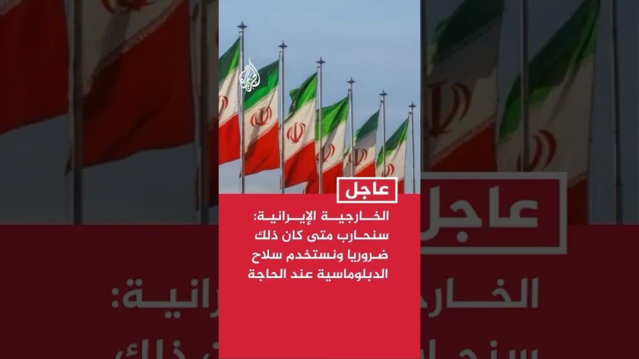 فيديو | الخارجية الإيرانية: سنحارب متى كان ذلك ضروريا ونستخدم سلاح الدبلوماسية عند الحاجة