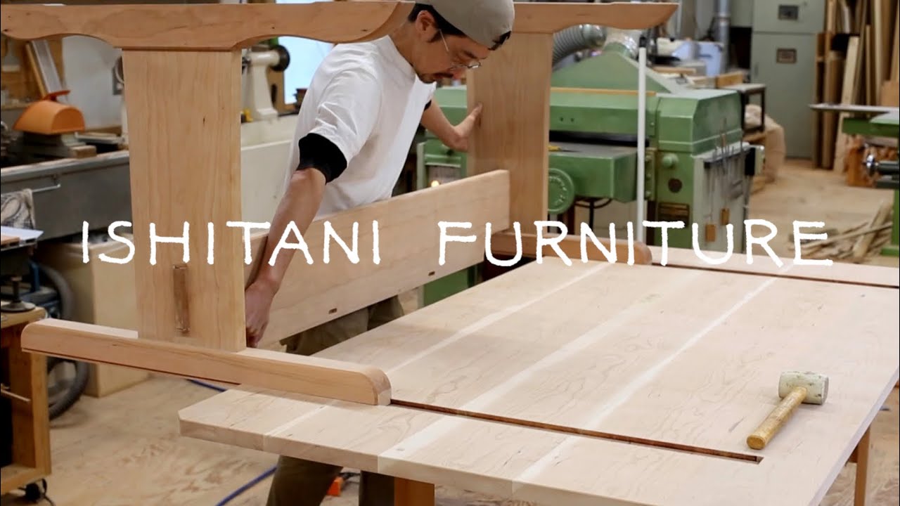 ISHITANI - Making a Curve Legged Trestle Table in cherry