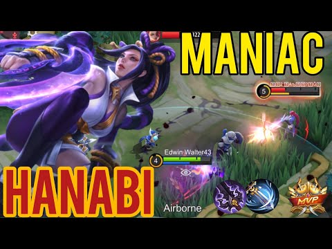 HANABI - MANIAC, Late Game Monster | Rapid Damage Build- Mobile Legends