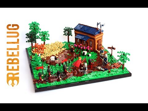 LEGO Medieval MOC "Village raid" RebelLUG Kingdoms At War Collaboration