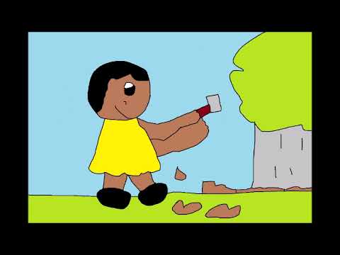 A menina e o muro - Desenho animado