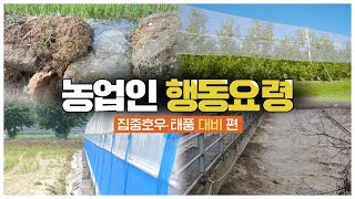 농업인 여러분! 여름철 자연재해 대비 함께해요! | 농업인행동요령
