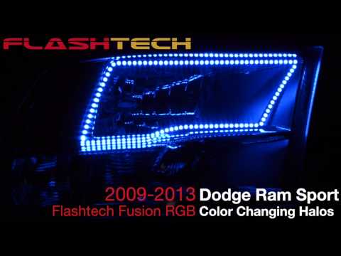 FLASHTECH LIGHTING Dodge RAM SPORT V.3 Fusion Colorshift LED HALO HEADLIGHT KIT (2009-2016)