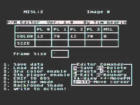 P/M Editor For Atari 800