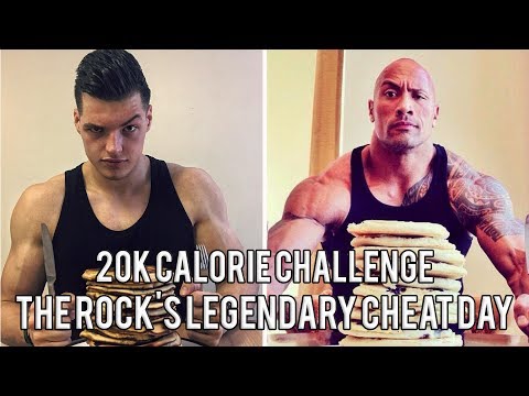 The Rock's Legendary Cheat Day | 20,000 Calorie Challenge | Man VS Food