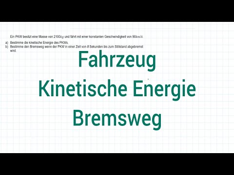 NTG Logistikmeister 2013-1 Aufgabe 4 - Fahrzeug, Kinetische Energie, Bremsweg