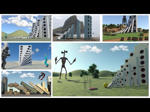 Best Domino Effect Chain Reaction [SATISFYING SIMULATION] V3