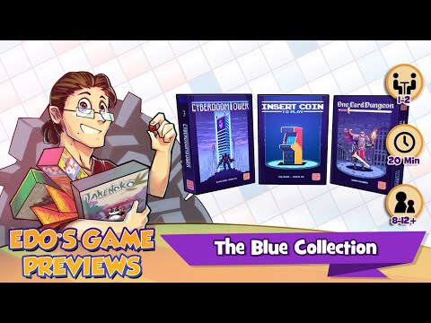 Edo's The Blue Collection Review (KS Preview) - Insert Coin to Play, 1 Card Dungeon, Cyberdoom Tower