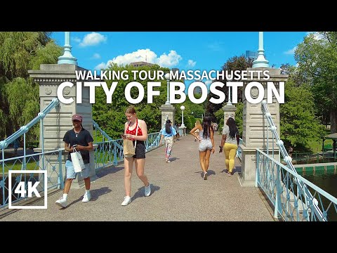 [4K] BOSTON TRAVEL - passeio a pé Boston Common & Public Garden, Massachusetts, EUA, viagens, 4K UHD