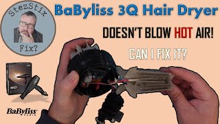 BaByliss 3Q Hair Dryer that BLOWS COLD!  Is the heating element broken?  CAN I FIX IT?